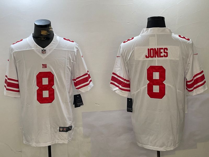 Men New York Giants #8 Jones White 2024 Nike Vapor Limited NFL Jersey style 4->new york giants->NFL Jersey